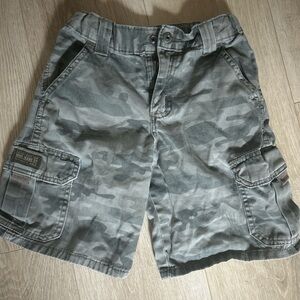 Camo Cargo Shorts Y2K Streetwear Utility Pockets Youth Boy size 7